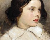 Study of a Young Girl - 托马斯·库图尔